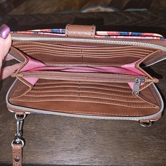 The Sak Pink and Blue Patterned Wallet - Picture 3 of 5